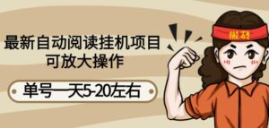 最新自动阅读挂机项目，单号一天5-20左右可放大操作【详细教程+挂机脚本】-氕氕