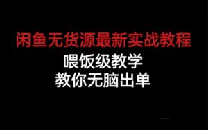 闲鱼无货源最新实战教程，喂饭级教学，教你无脑出单-氕氕