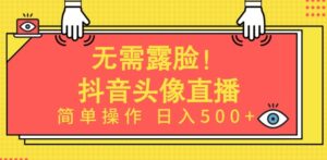 无需露脸，Ai头像直播项目，简单操作日入500+-氕氕