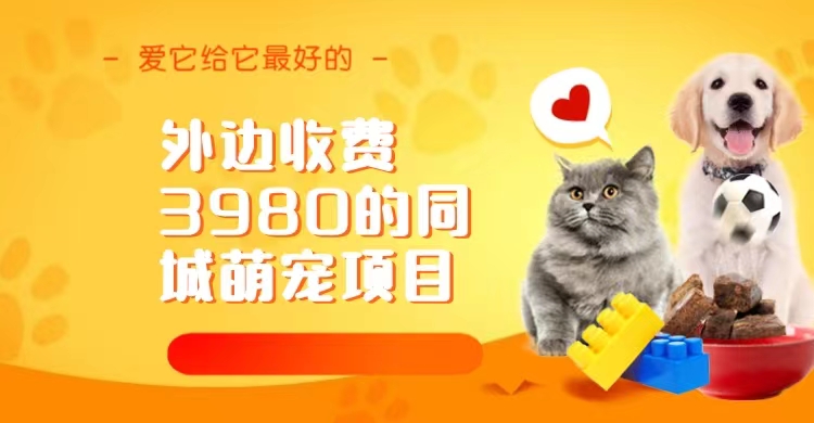 同城萌宠项目,用最冷门的玩法冲击最热门的市场(教程+素材)-氕氕