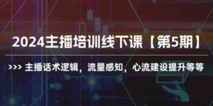 （10161期）2024主播培训线下课【第5期】主播话术逻辑，流量感知，心流建设提升等等-氕氕