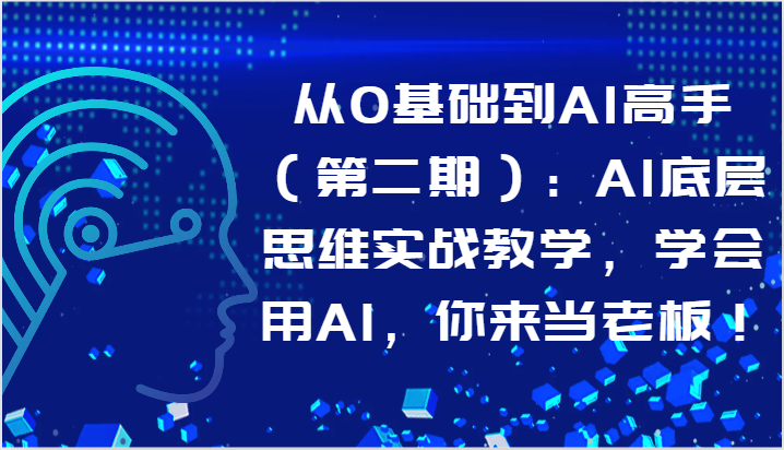 从0基础到AI高手(第二期):AI底层思维实战教学,学会用AI,你来当老板!-氕氕