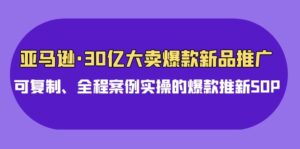 亚马逊30亿大卖爆款新品推广，可复制、全程案例实操的爆款推新SOP-氕氕