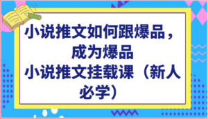 小说推文如何跟爆品，成为爆品，小说推文挂载课（新人必学）-氕氕
