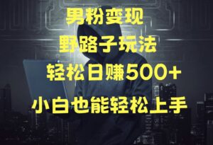当下最火男粉变现项目月入5W+，小白也能轻松盈利-氕氕