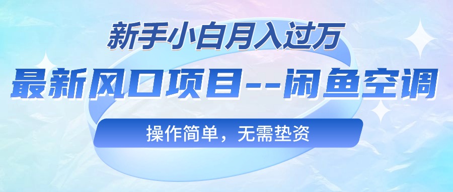 （10767期）最新风口项目—闲鱼空调，新手小白月入过万，操作简单，无需垫资-氕氕