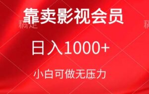 靠卖影视会员，日入1000+，落地保姆级教程，新手可学-氕氕