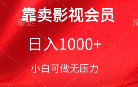 靠卖影视会员，日入1000+，落地保姆级教程，新手可学-氕氕